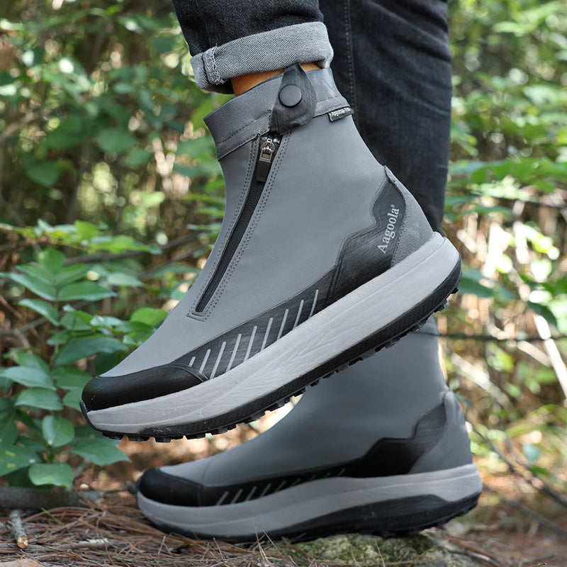 High-end Shock-absorbing Soft-soled Non-slip High-top Hiking Boots For Mountaineering