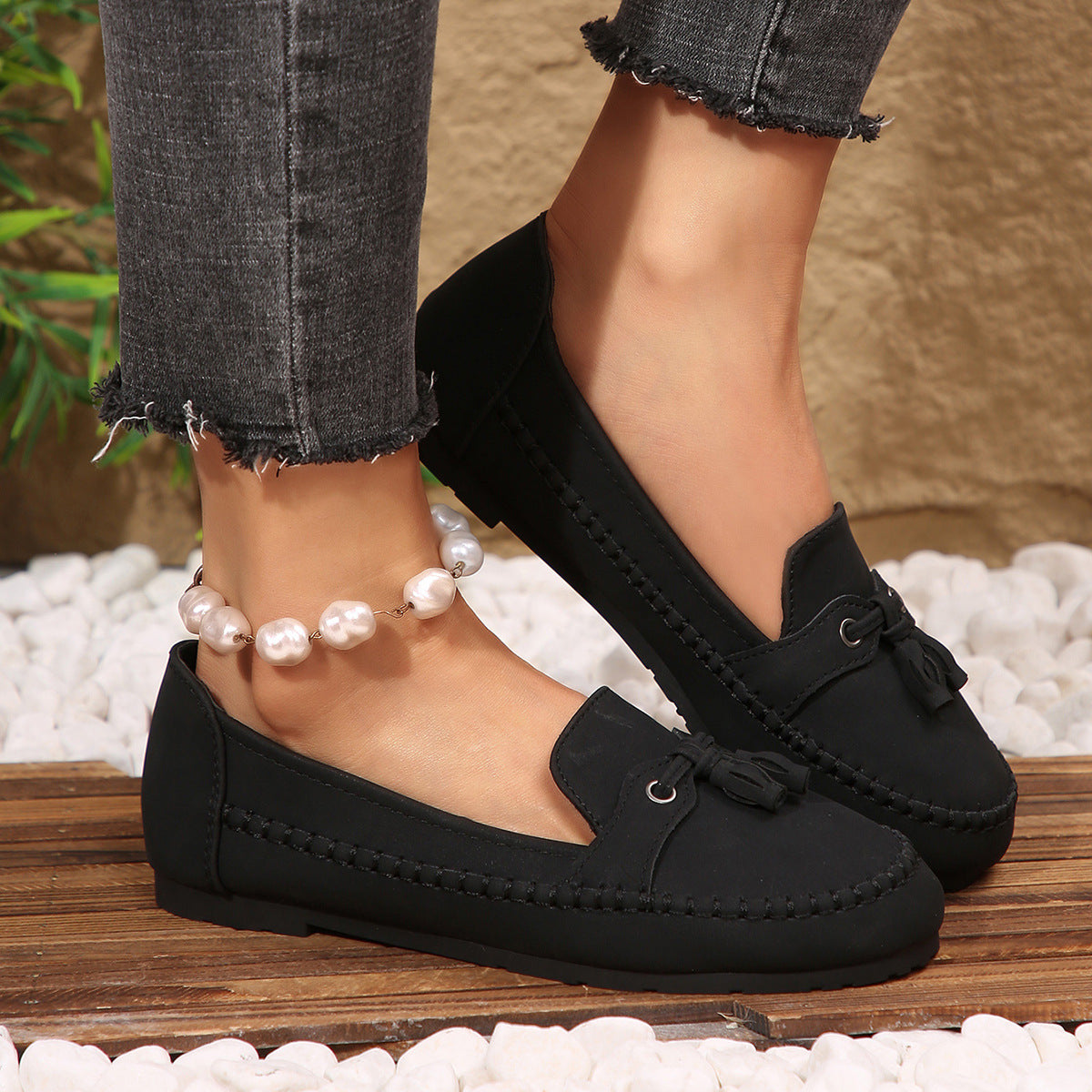 Women's Slip-on Casual Tassel Soft-Soled Shoes
