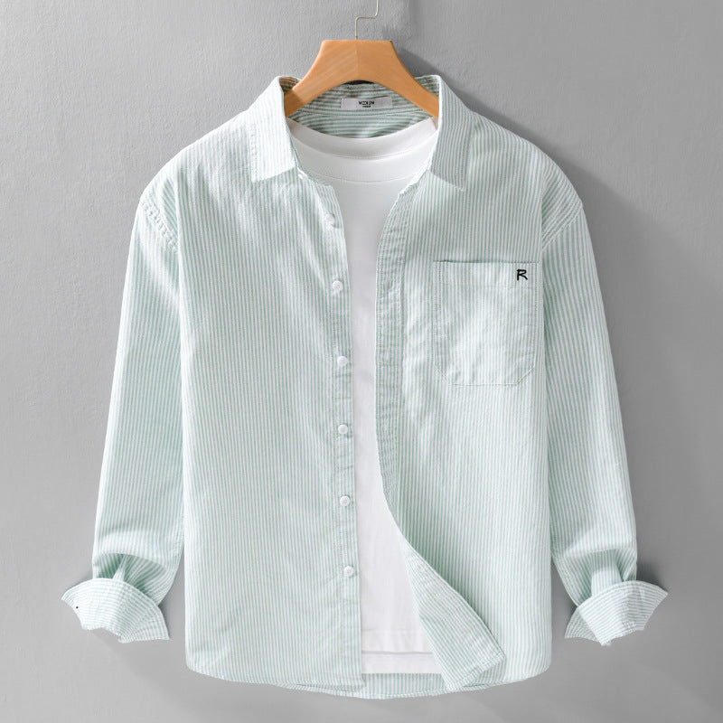 SpringAutumn Simple Striped Long Sleeve Shirt