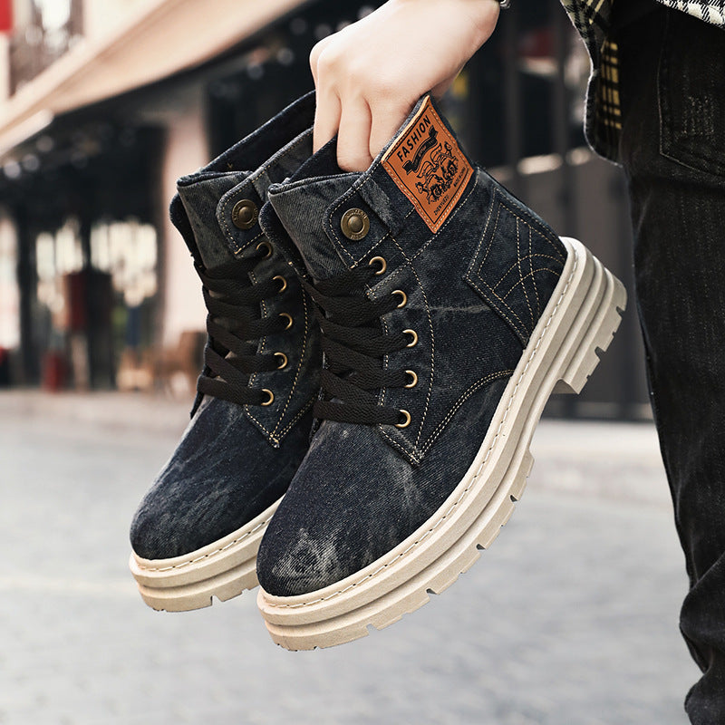 British-style Men's High-top Boots