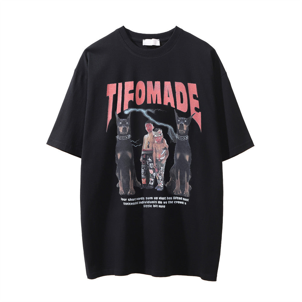 Printed Washed And Worn T-shirt For Men