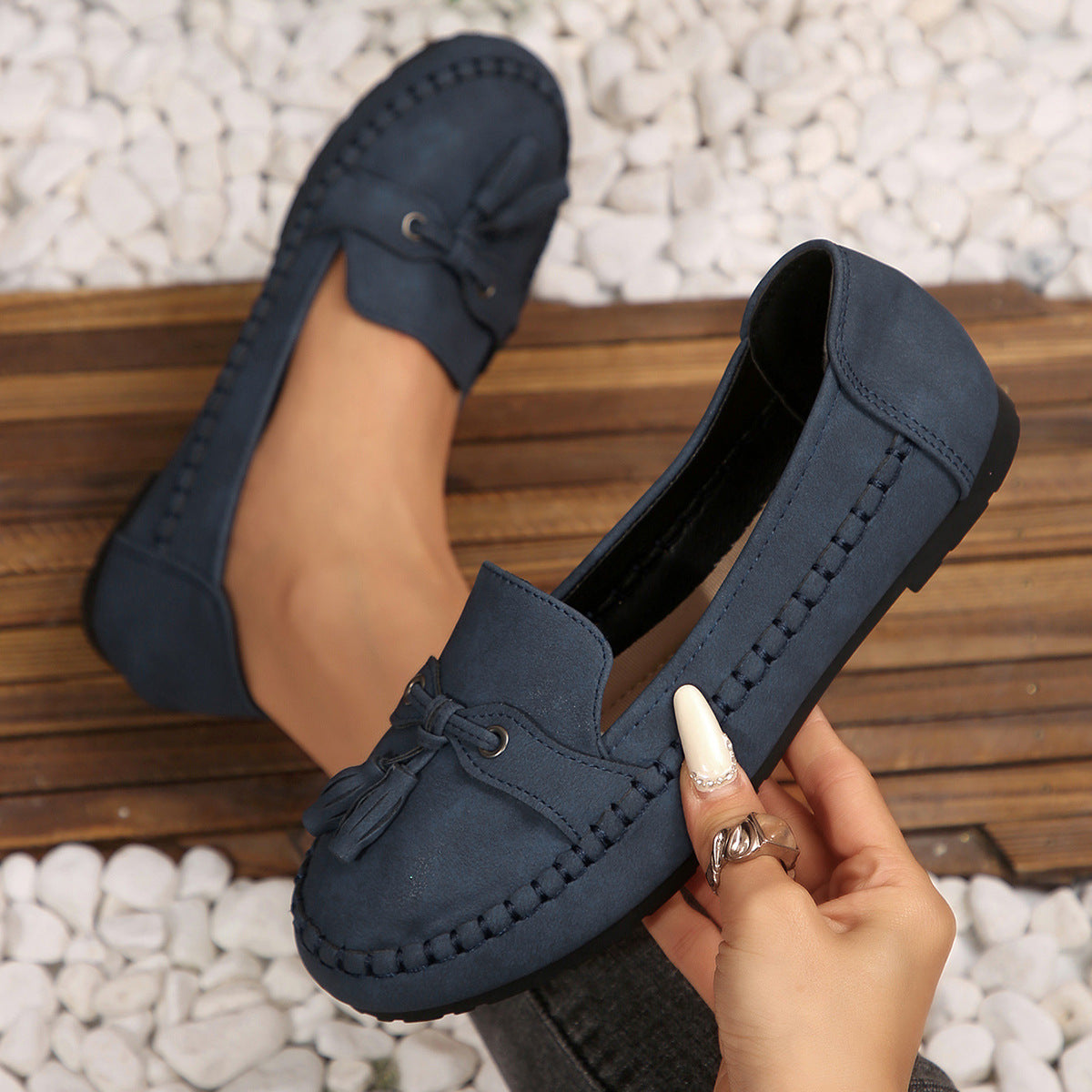 Women's Slip-on Casual Tassel Soft-Soled Shoes