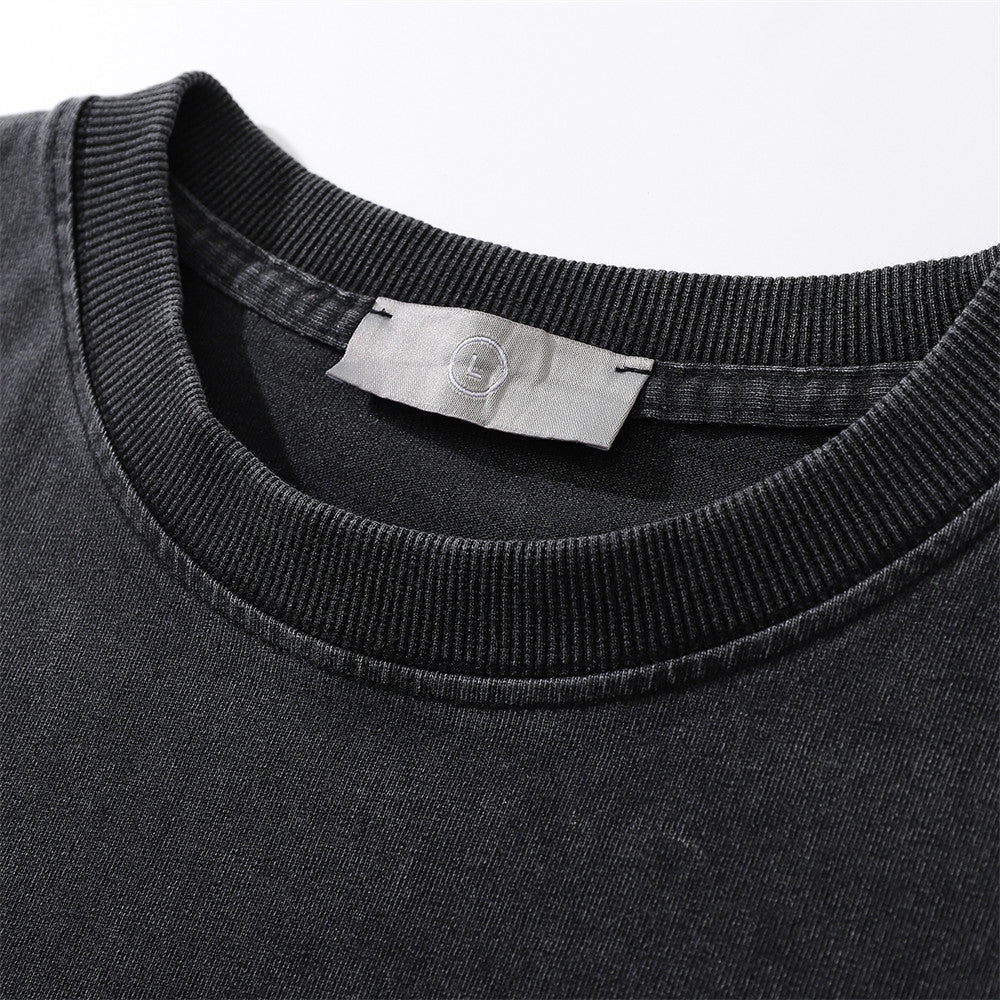 Printed Washed And Worn T-shirt For Men
