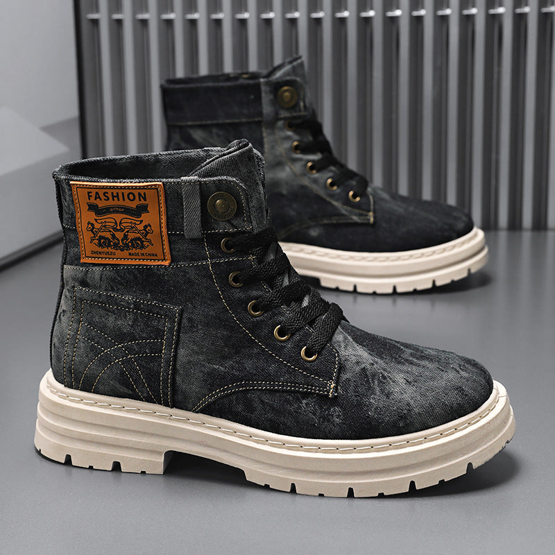 British-style Men's High-top Boots