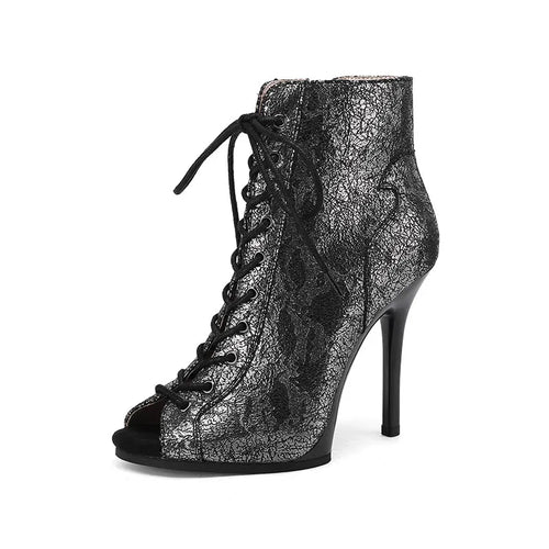 2025 New High Quality Women Heels Snake Ankle Boots platform Ladies Shoes Slipery Sole For Latin Dancing Sexy Stilettos Booties