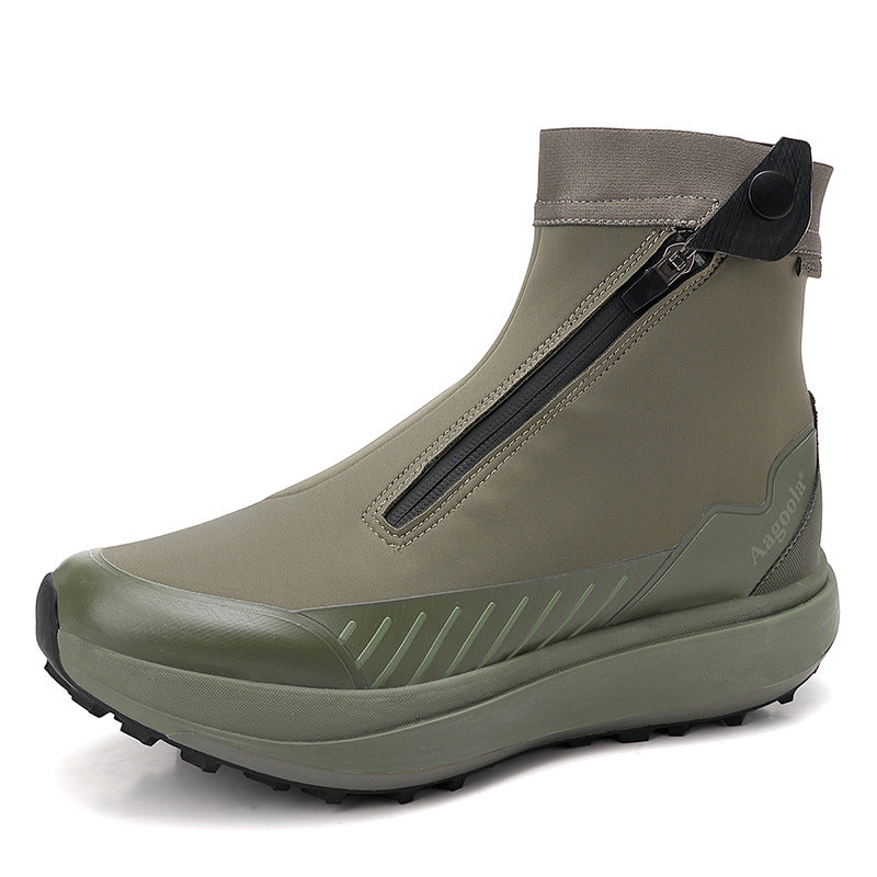 High-end Shock-absorbing Soft-soled Non-slip High-top Hiking Boots For Mountaineering