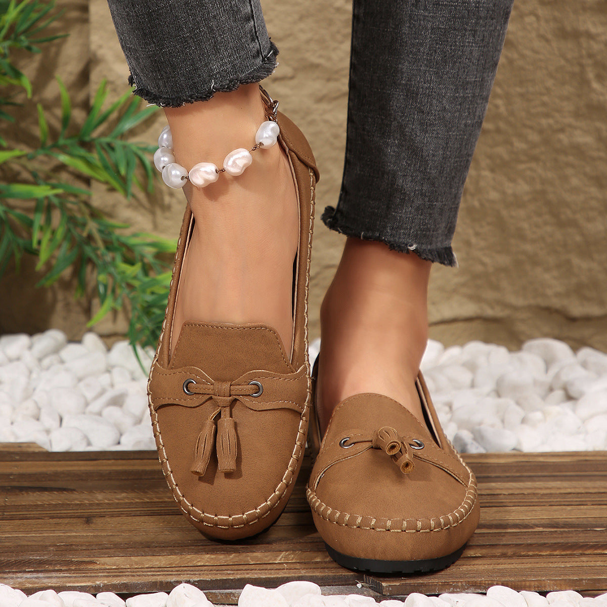 Women's Slip-on Casual Tassel Soft-Soled Shoes