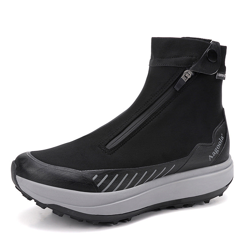 High-end Shock-absorbing Soft-soled Non-slip High-top Hiking Boots For Mountaineering