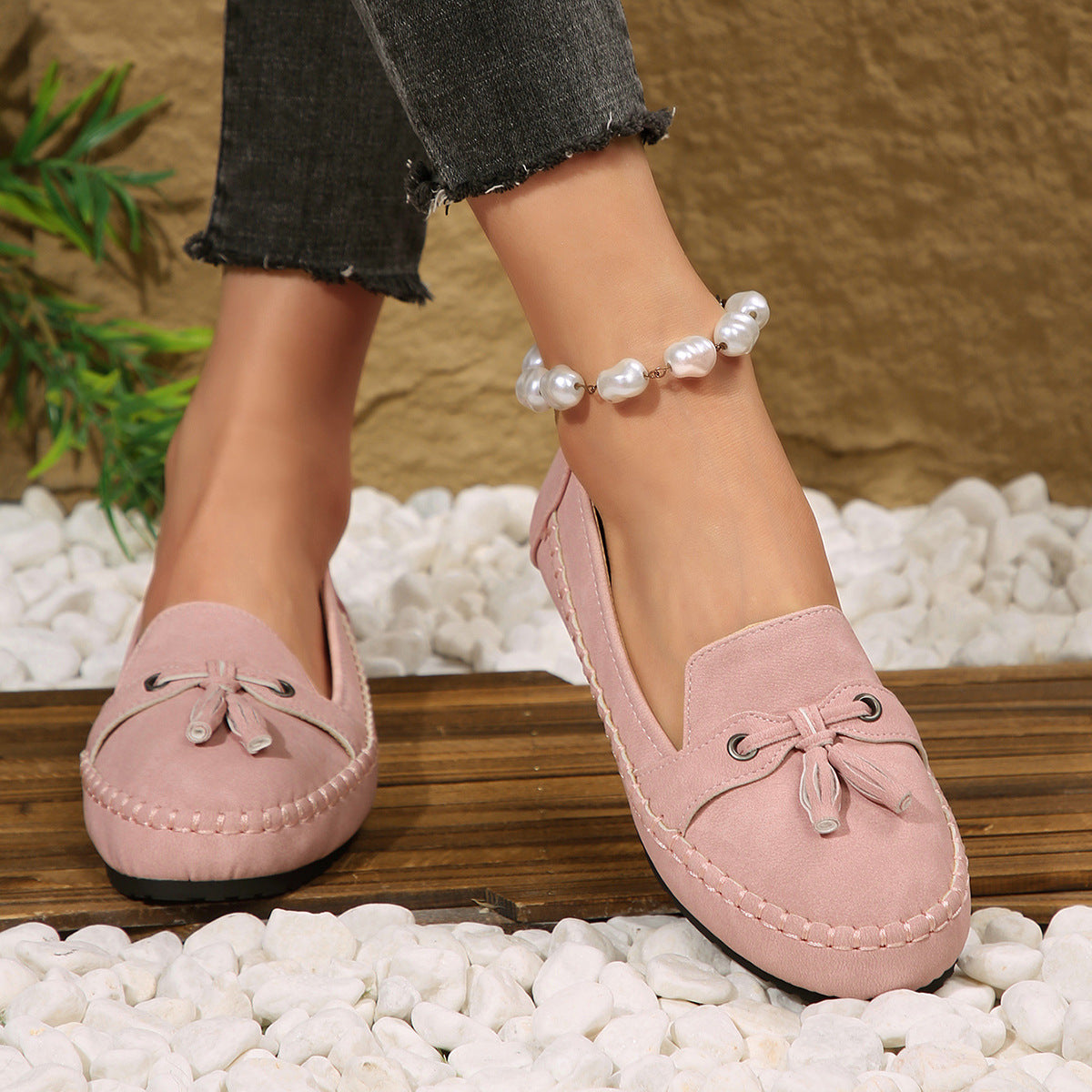 Women's Slip-on Casual Tassel Soft-Soled Shoes
