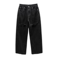 Black Loose Straight Jeans For Men