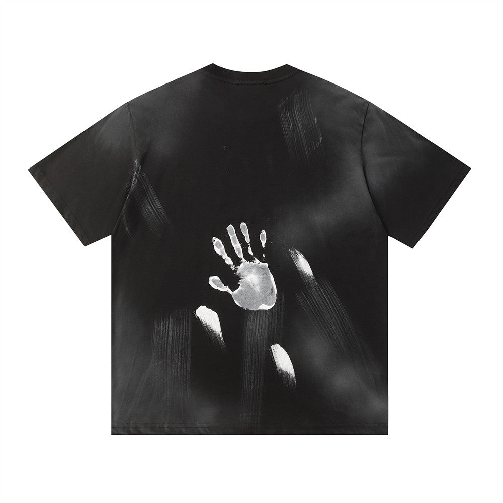 Palm Print Short-sleeved T-shirt For Men